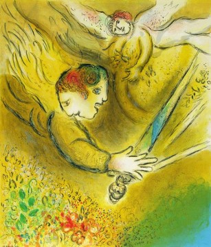 El ángel del juicio litografía contemporánea Marc Chagall Pinturas al óleo